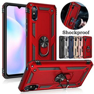 Capa Armadura De Celular Anti-Impacto Com Anel De Suporte Para Xiaomi Redmi 9a / 9i