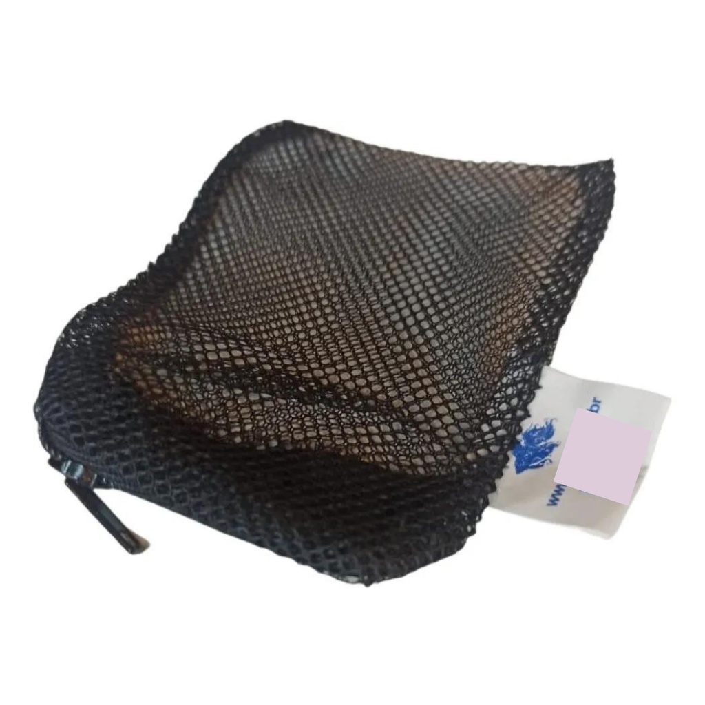 Bolsa Para Mídias Filtrantes Preta Plancton 09x12cm Com Ziper N0 Para Aquario