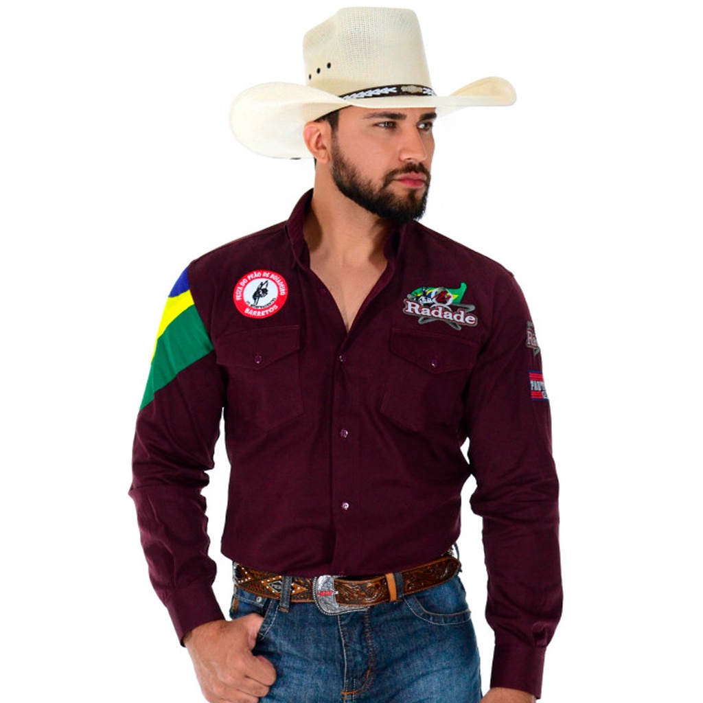 Camisa radade Rodeio bandeira country masculina Original +brinde top ...