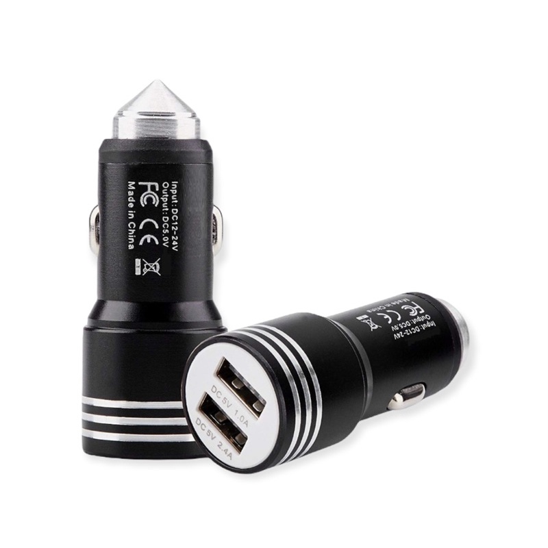 Carregador turbo adaptador veicular de isqueiro de carro c/ 2 saídas USB RF