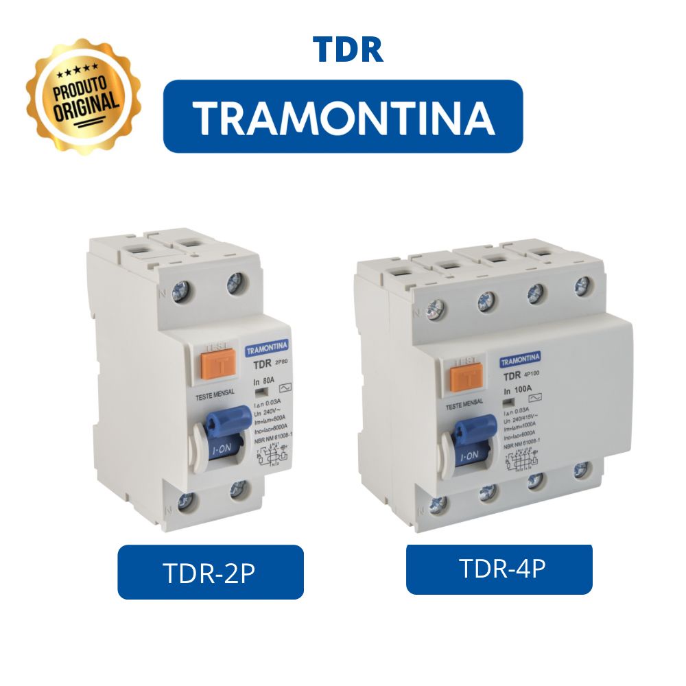 Escolha Seu Interruptor Disjuntor DR Tramontina 2P ou 4P TDR 30MA 6KA