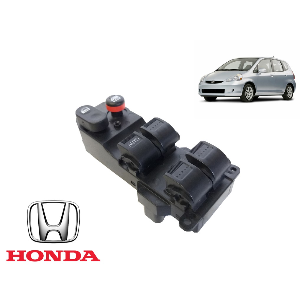 Comando Botão Vidro Elétrico Dianteiro Esquerdo Honda Fit 2004 2005 2006 2007 2008