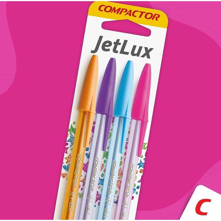 Caneta Compactor Cores Jet Lux Shopee Brasil