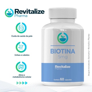 Tratamento para Cabelo, Pele e Unha, Biotina, 60 Cápsulas