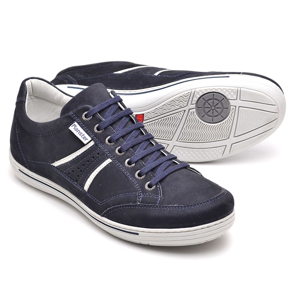 Tenis Sapatenis Masculino Ranster 100% Couro Legitimo Confortavel Palmilha Em Gel Promoção