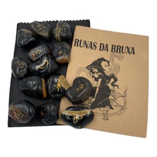 Jogo De Runas Da Bruxa 13 Pedras Onix De 1 A 3cm em Oferta na Shopee