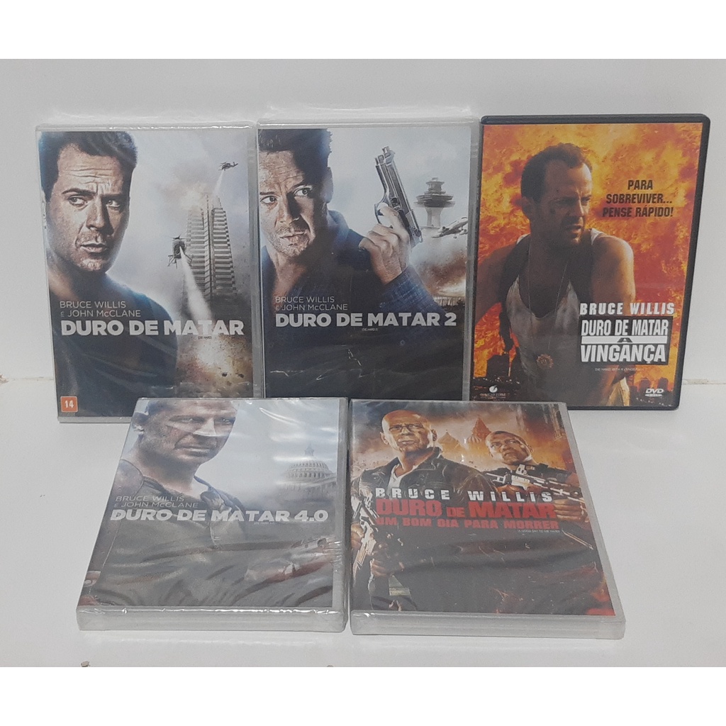DVD Coleção Duro de Matar (5 filmes) (Lacrados 1, 2, 4 e 5) | Shopee Brasil