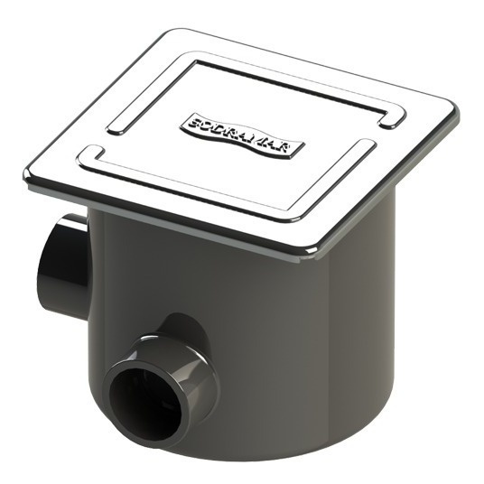 Caixa De Passagem Para De Leds C/ Prolongador Tampa Redondo Inox 10x10 cm Sodramar