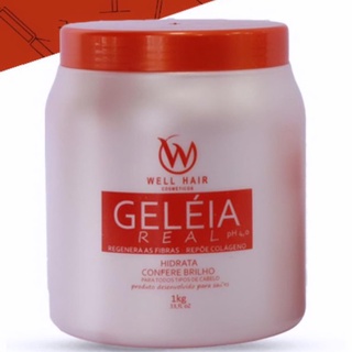 Mascara de Geleia Real Well Hair 1kg Cosméticos