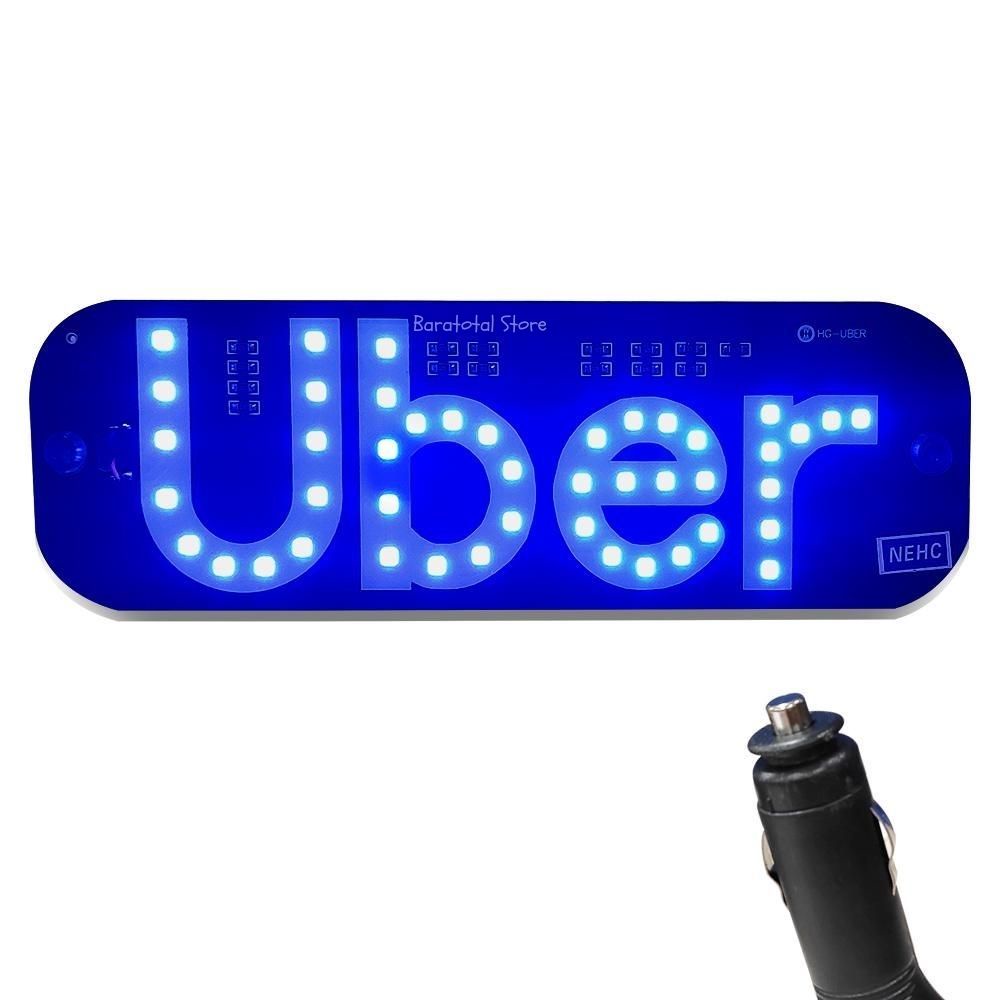 Placa Uber LED para Carro com entrada de carregador veicular. | Shopee ...