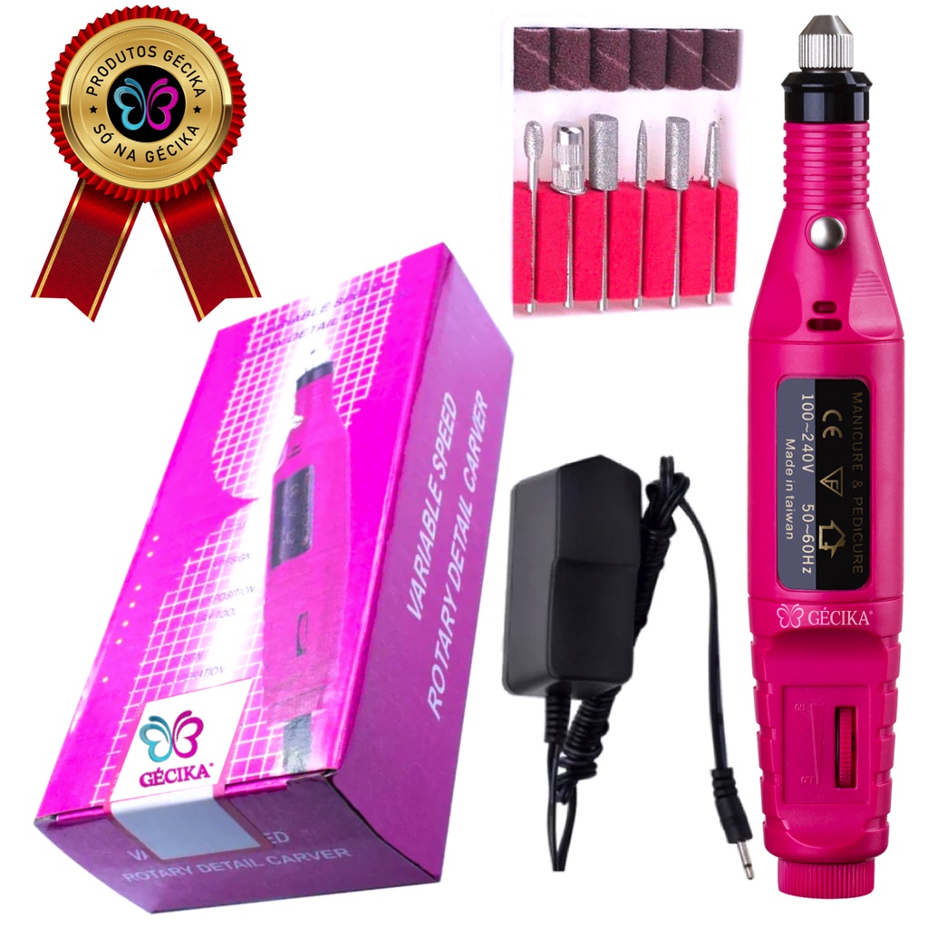 Lixadeira Caneta Motor Bivolts Unha Lixa Elétrica Profissional Bloco Motor Bivolt Oferta Gecika
