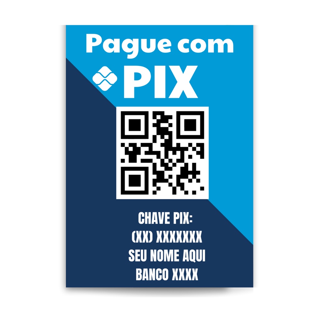 Placa Pague Com Pix Plastificada Shopee Brasil