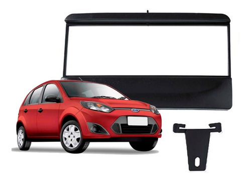 Contra Frente 1 Din Ford Fiesta E Courier 1996 A 2002 Preta em Oferta na Shopee
