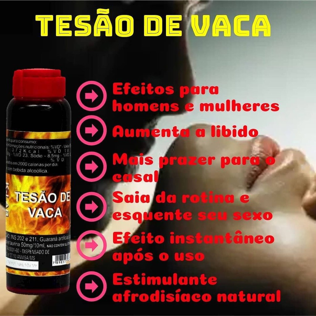 Excitante feminino natural - tesão de vaca 10ml k-lab - sex shop | BeeCost