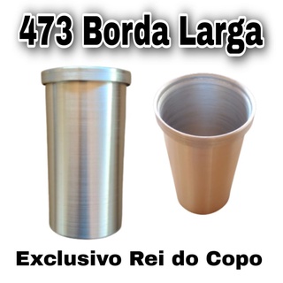 10 copos borda quadrada para artesanato em latinhas de 473 ml