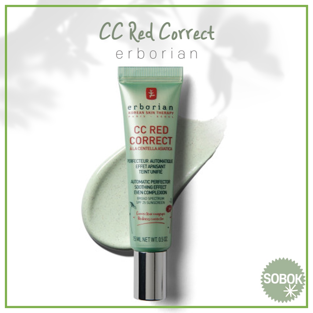 [erborian] CC Red Correct SPF35 15ml 45ml CC Creme De Maquiagem Base Correção De Cores