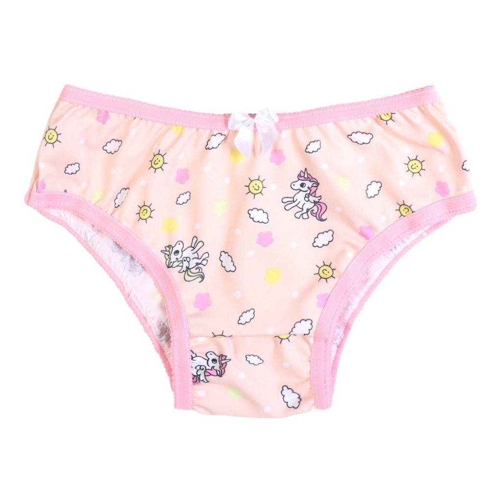 Calcinha Infantil Microfibra Poliéster Estampada Fofa Menina Biquíni