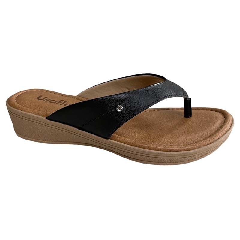 Chinelo Tamanco Feminino Anabela Tipo Ortopédico Usaflex 1278