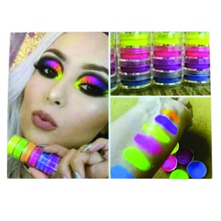 Tinta Facial Color Make Pó Neon Com 6 Cores em Oferta na Shopee