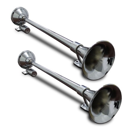 2 BUZINA CROMADA MARÍTIMA CAMINHÃO ELETROPNEUMÁTICA  1 CORNETA METAL 74 CM 74CM - Bivolt em Oferta na Shopee