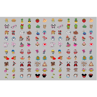 120 adesivos de unhas 3D INFANTIL - COM ESCOLHA