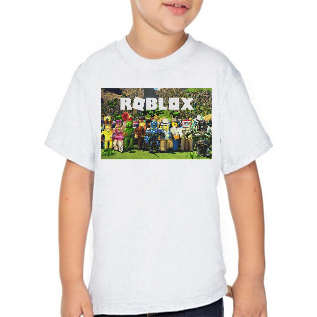 Camiseta Roblox gamer infantil branca