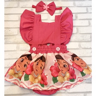 Romper Moana Baby tematico em Oferta na Shopee