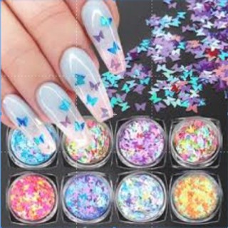 Decoração Para Encapsular De Glitter Unhas Em Gel Aleatórios Madre Flocado em Oferta na Shopee