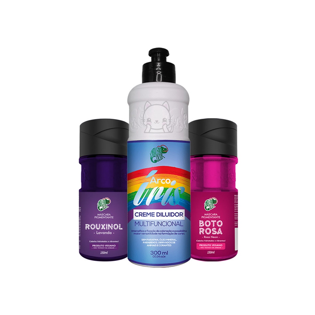 Kit Boto Rosa + Rouxinol + Diluidor 300ml - Kamaleão Color