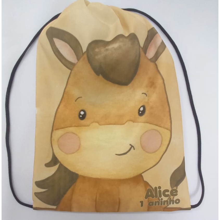 KIT  25 Mochilinhas FAZENDINHA- Sacochilas Personalizadas TODOS TEMAS, todas as finalidades (Com foto, logo e etc), Empresa, Lojas