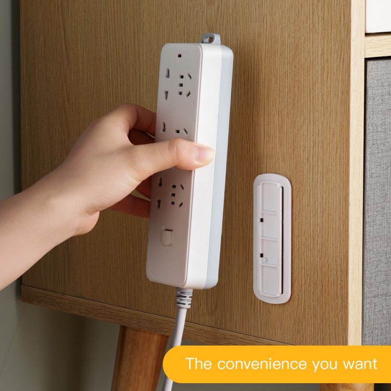 Fixador De Plugue Sem Furos Montado Na Parede/Autoadesivo Doméstico Autocolante De Gancho/Organizador De Cabos Costura