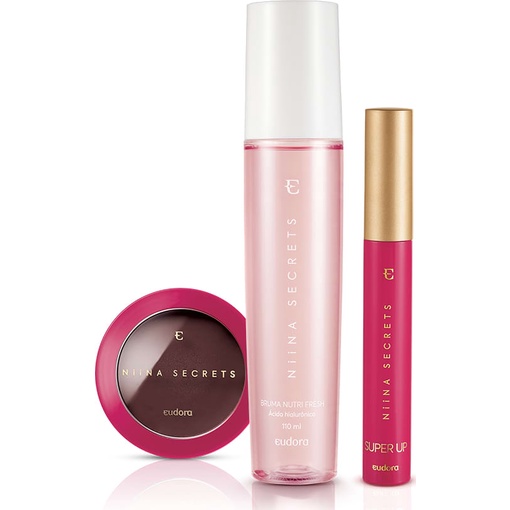 Bruma + Blush & Go Amora 5g + Máscara Para Cílios Super Up 8g Niina Secrets