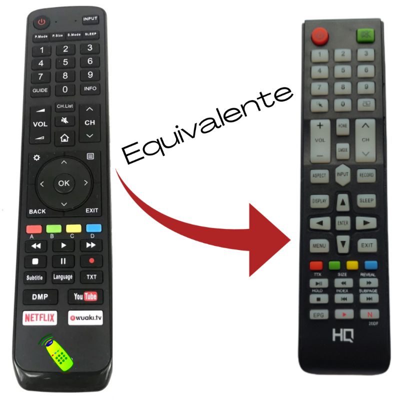 controle Universal compatível com tv hq smartv 20df