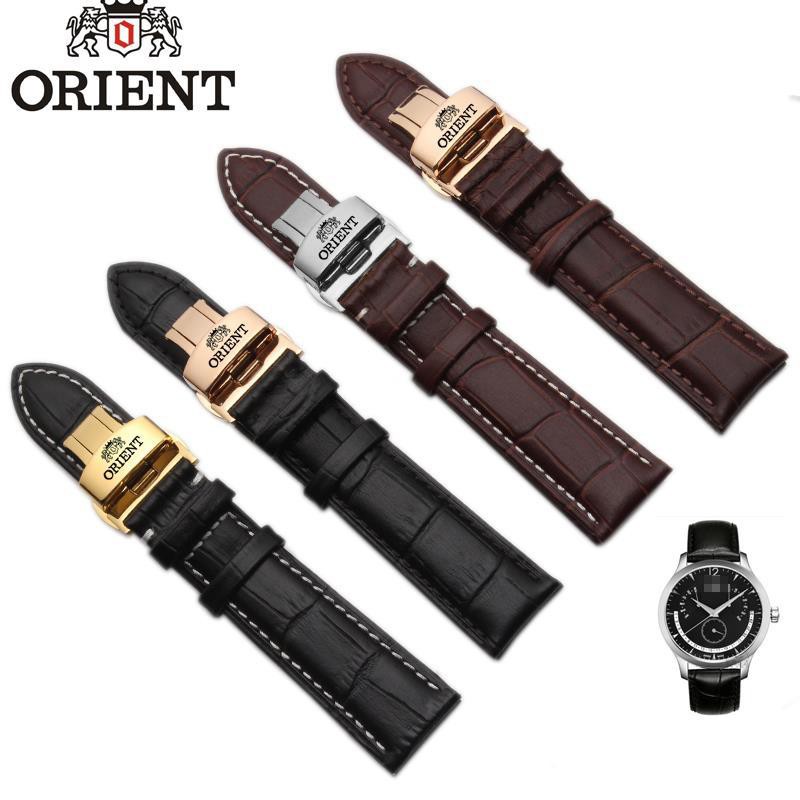 Orient Duplo Leão Pulseira De Relógio De Couro Masculino Automático Borboleta Fivela Acessórios Feminino Corrente Cinto