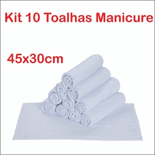 Kit c/10 Toalha Social Manicure p/Salão 30X45cm