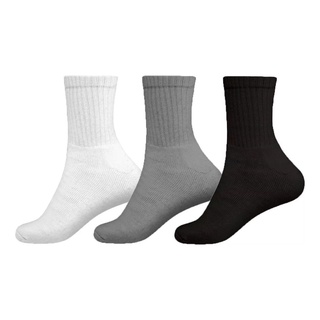 Kit 12 Pares Meia Cano Longo Masculino Canelada Atoalhada