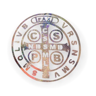 Adesivo Para Carro Medalha São Bento 9cm Prata M Dupla Face em Oferta na Shopee