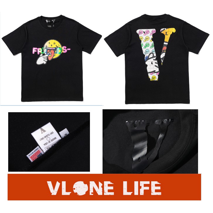 【Tiro real】【Transporte grátis】 Camiseta Novo Vlone Camiseta Grande V Casual