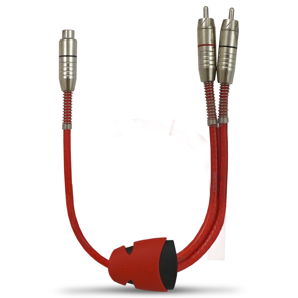 Cabo Rca Automotivo Blindado Stetsom 40 Cm Y 2 Machos 1 Fêmea Flexível Conectores Alta Pressão Banhados Prata 2M 1F em Oferta na Shopee