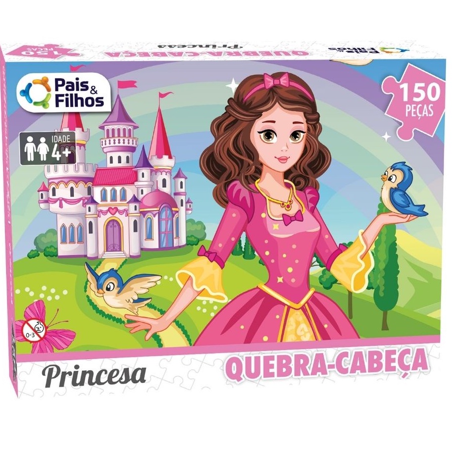 Quebra Cabeça Princesa - 150 Peças Auxilia na Resolução de Problemas