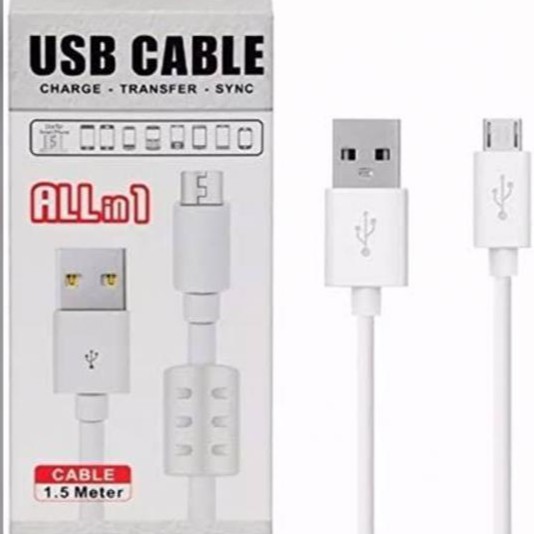 Cabo Carregador USB Charge-Transfer-Sync 1,5m Reforçado TIPO C Tudo em 1