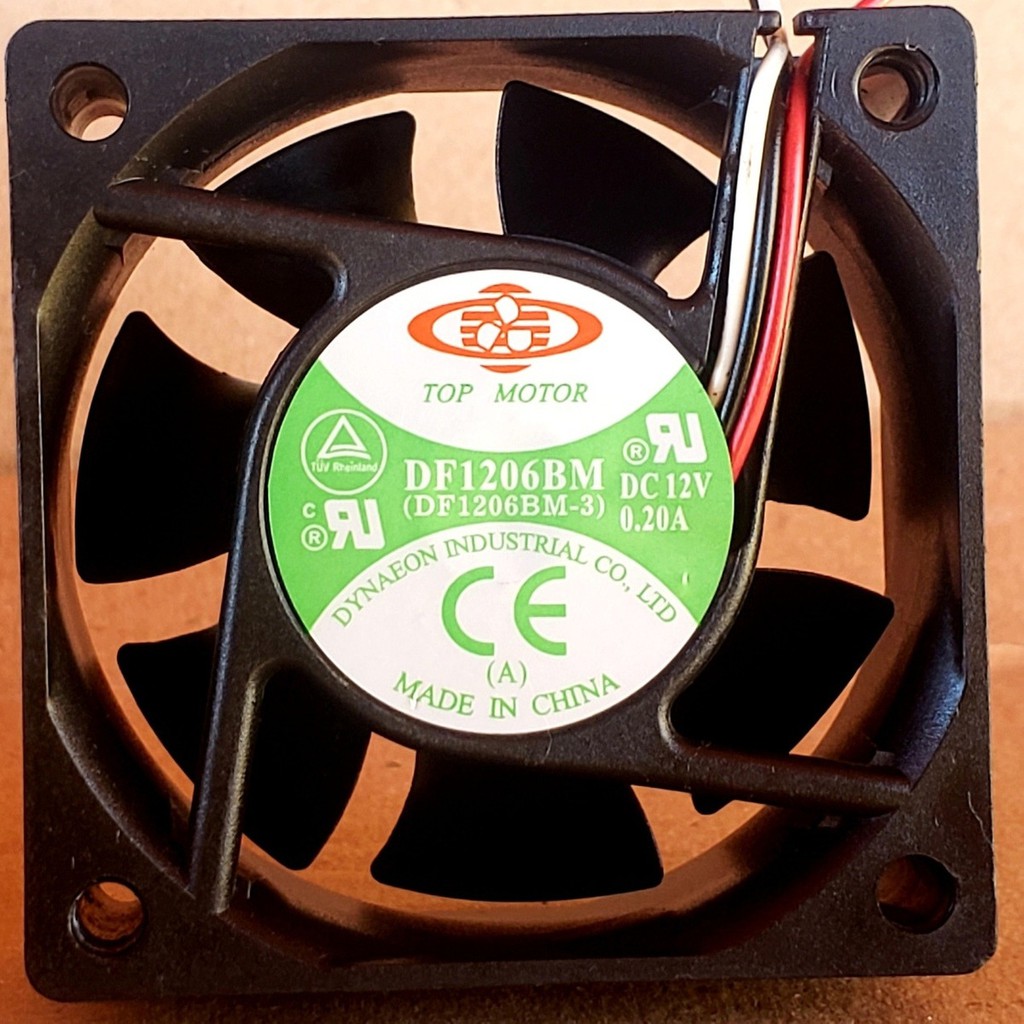 Cooler Ventoinha Fan 60x60x25 Mm 12v 0.20a 3 Fios