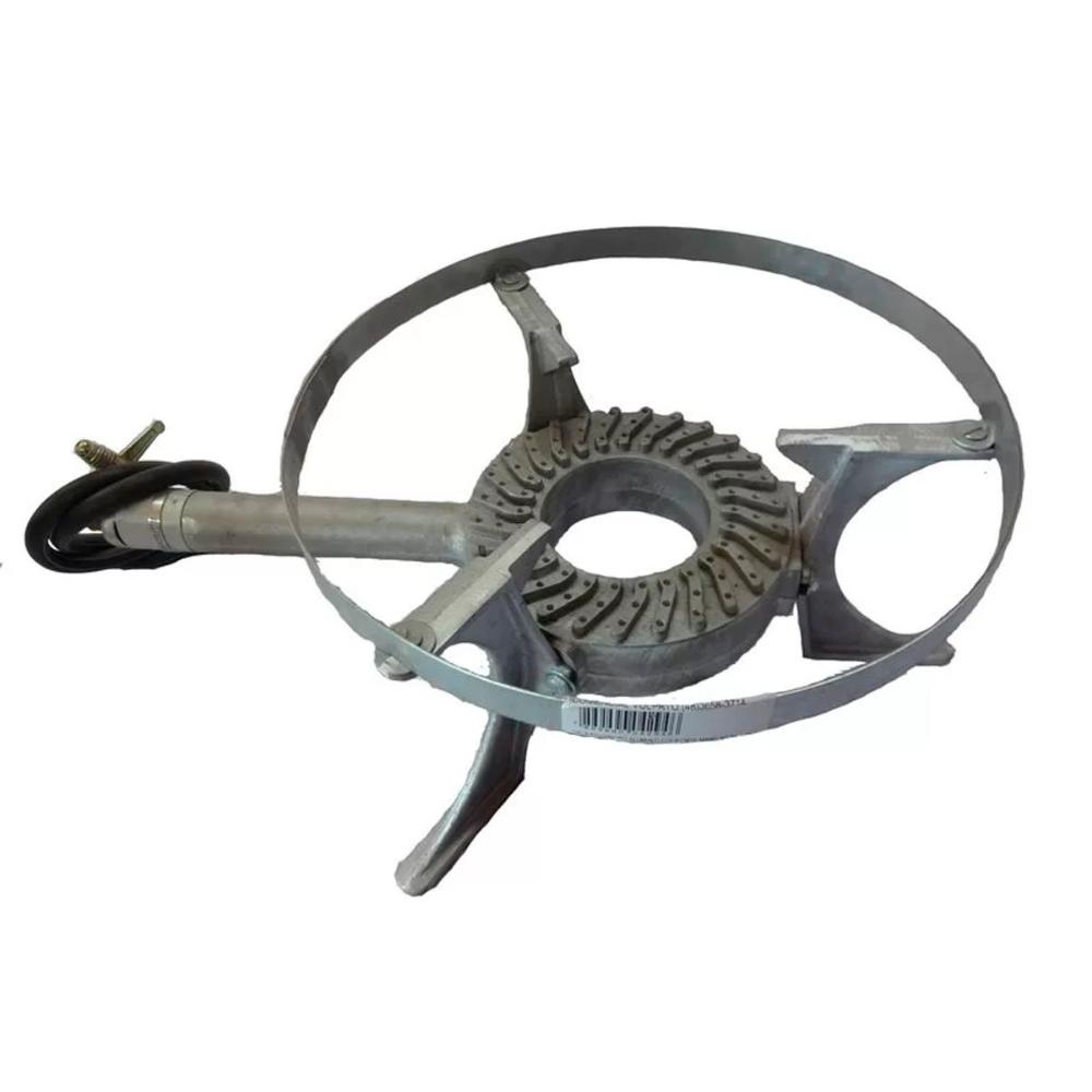 Fogareiro Alumínio Fundido com Suporte para Disco Mangueira 90cm - Volpato