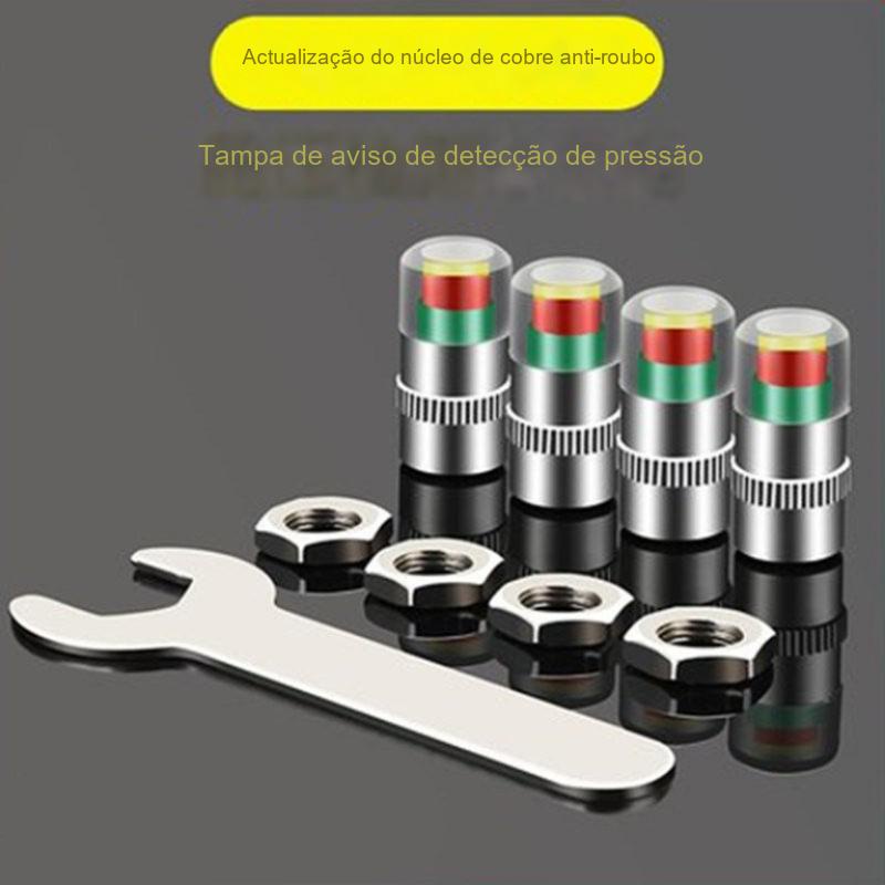 Tampa Da Válvula Do Pneu Automóvel , De Monitoramento Pressão Dos Pneus , Aviso Para Detecção De Ar , Bocal De Gás Núcleo