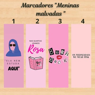 marcador de página Meninas malvadas plastificado com ou sem tassel em Oferta na Shopee