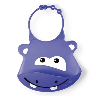 Babador De Silicone Multikids Baby Silybib Hipopótamo Bb044