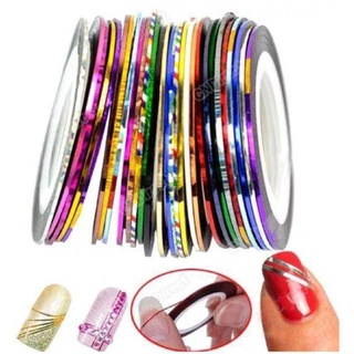 Kit com 12 Fitas Para Unhas Tira Rolo Adesiva Decoração de Unha Galaxy