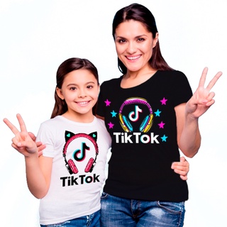 Camisa TikTok adulto infantil e juvenil tiktok blusa baby look plus size