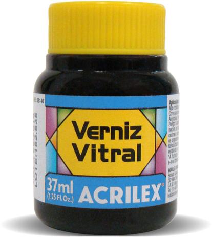 Verniz Vitral Azul Turquesa 501 37ml Acrilex - Acabamento Transparente e Brilhante para vidro, cerâmica, porcelana e fai