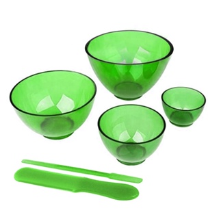 kit Com 4 Cubetas e 2 Espátulas Auxiliares  - verde em Oferta na Shopee